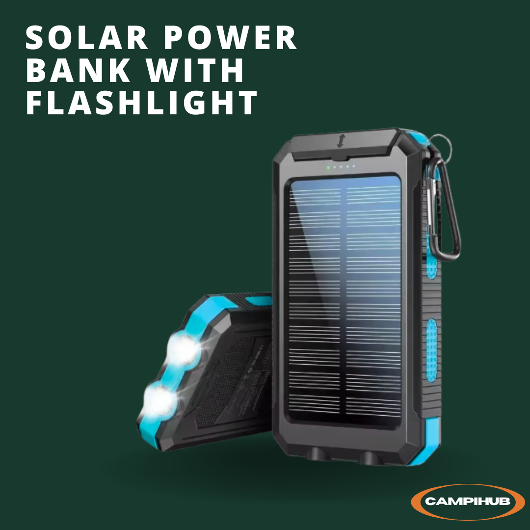Campihub Solar Power Bank with Flashlight