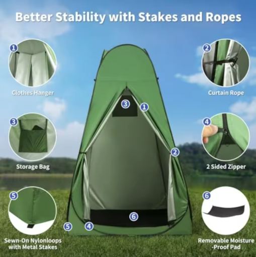 Campihub Pop-Up Privacy Shower Tent