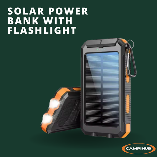 Campihub Solar Power Bank with Flashlight