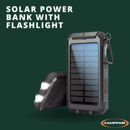 Campihub Solar Power Bank with Flashlight