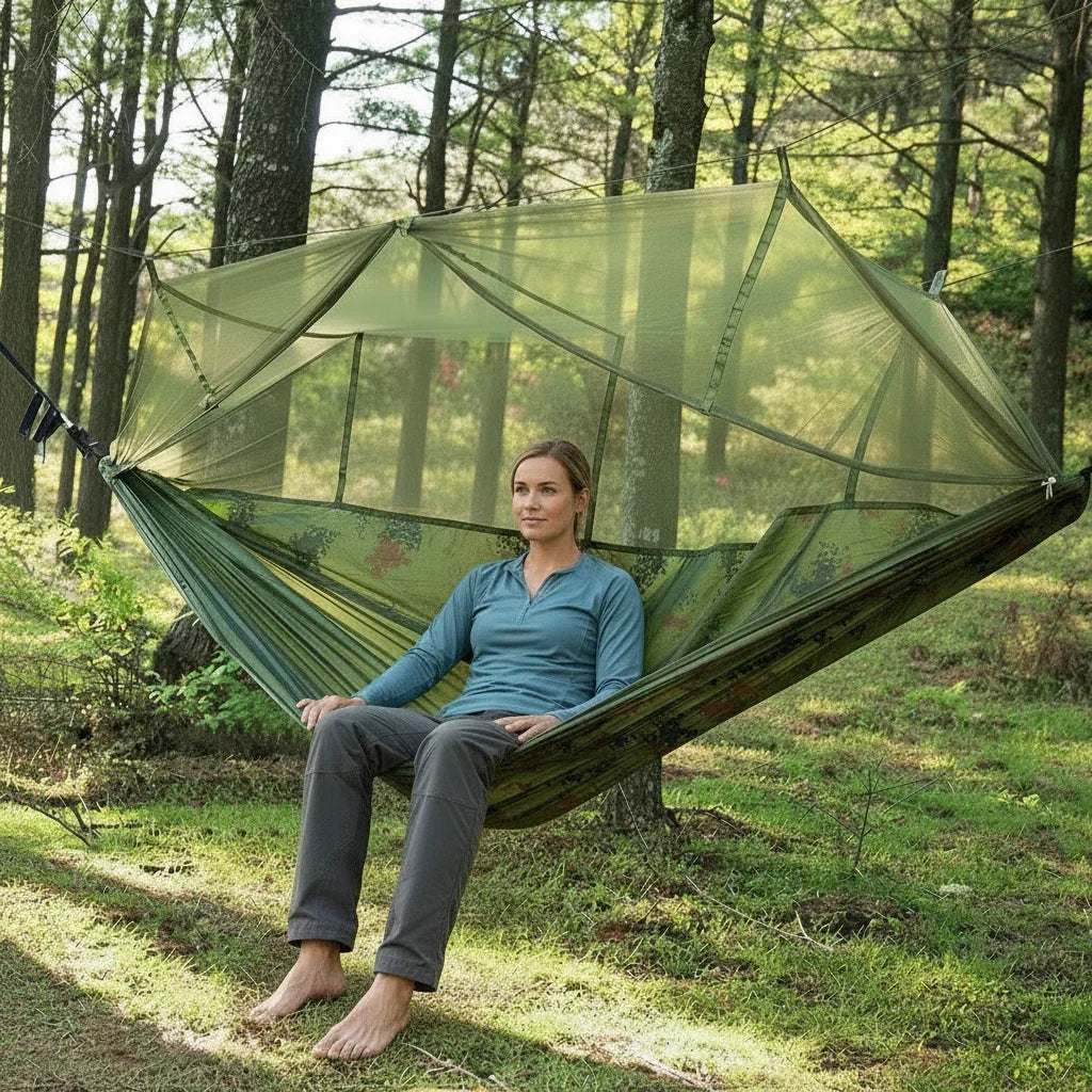 Campihub Camping Hammock with Mosquito Net