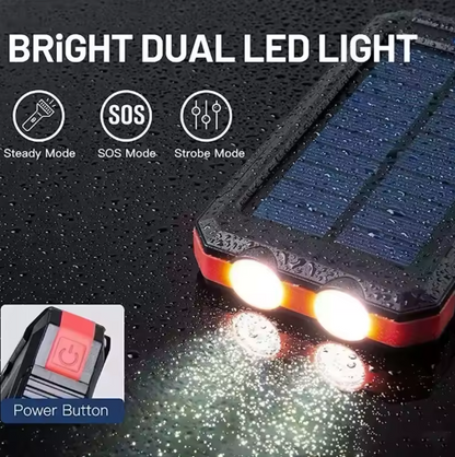 Campihub Solar Power Bank with Flashlight